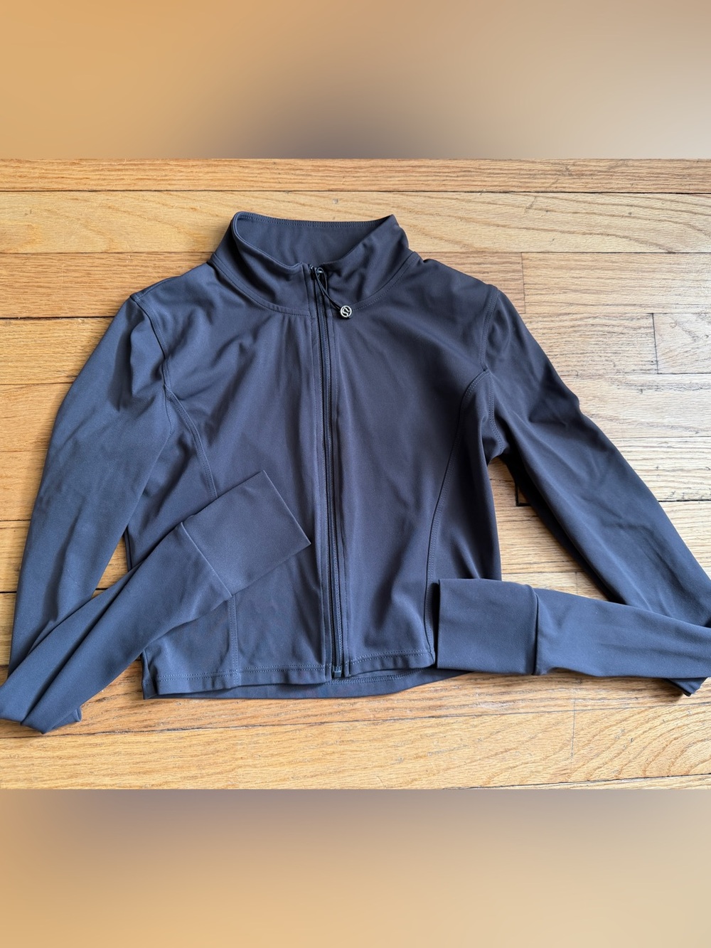 Charcoal grey Lululemon Define Cropped Zip Up Jacket